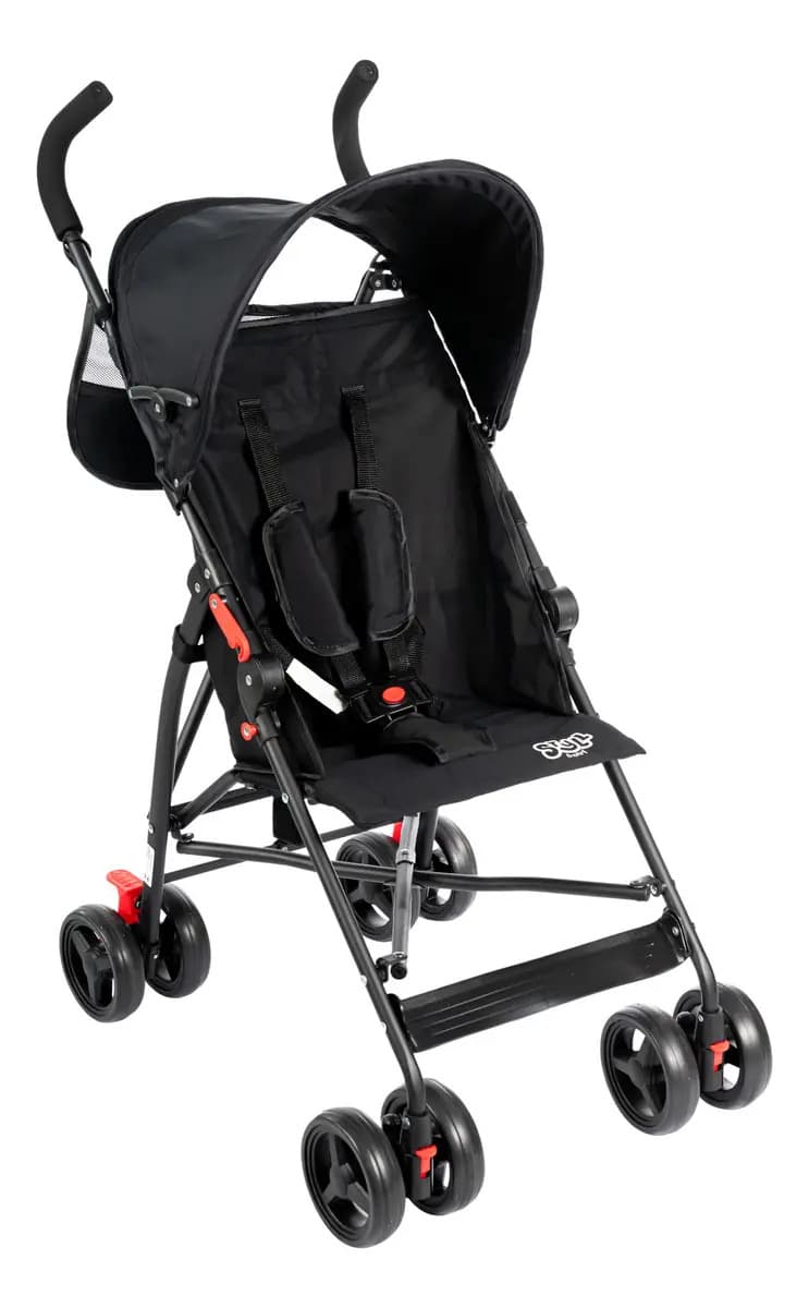 Carrinho De Bebê Passeio Guarda Chuva Styll Baby Preto