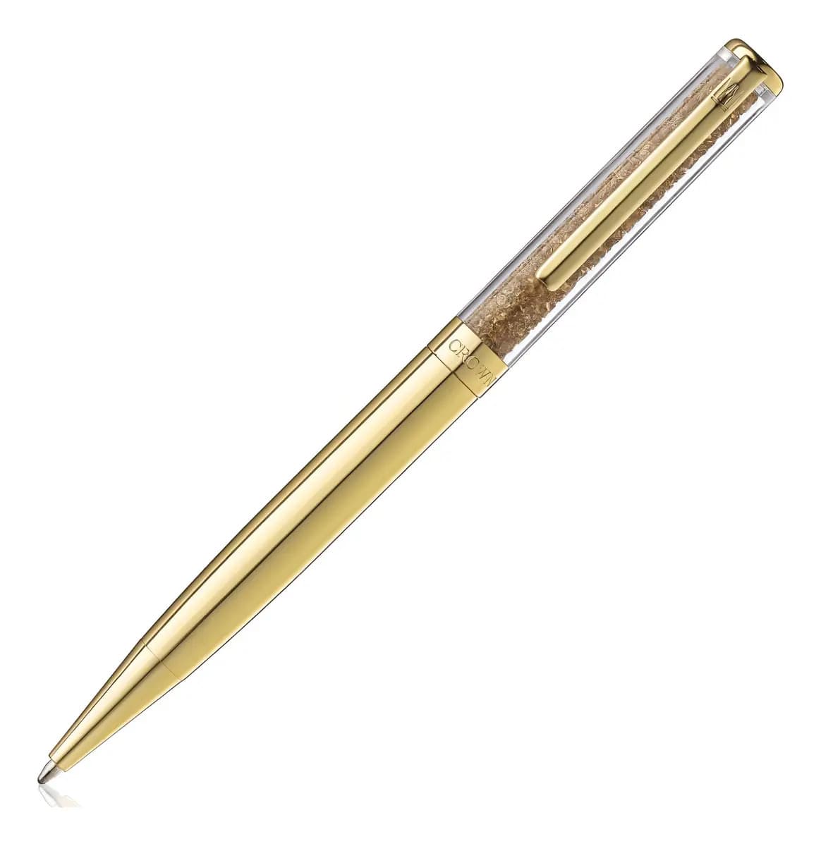 Caneta Crown Esferográfica Diamond Dourada Di11004o Cor da tinta Azul Cor do exterior Dourado