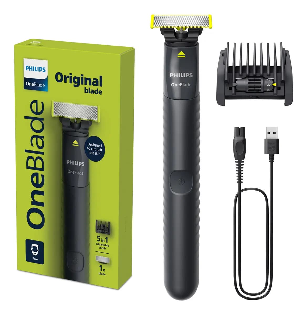 Philips Oneblade Qp1425/10 com pente aparador 5 em 1