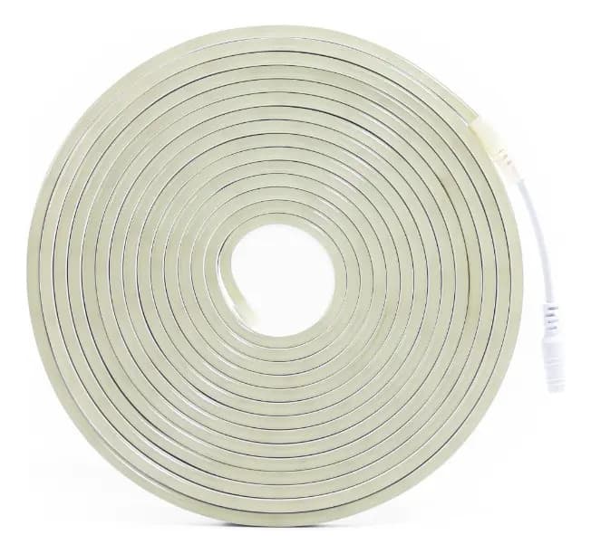 Fita LED Neon Flexível 3528 120Led VLX 5 metros Mangueira Corte 2,5cm Cor da Luz Branco Quente Tensão IP65 3000k Alto Brilho — imagem 3