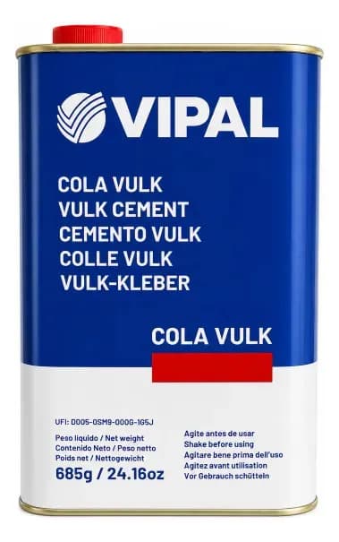 Kit Vulcanite Reparo Quente Borracha 1kg Cola 900 Ml Vipal — imagem 2