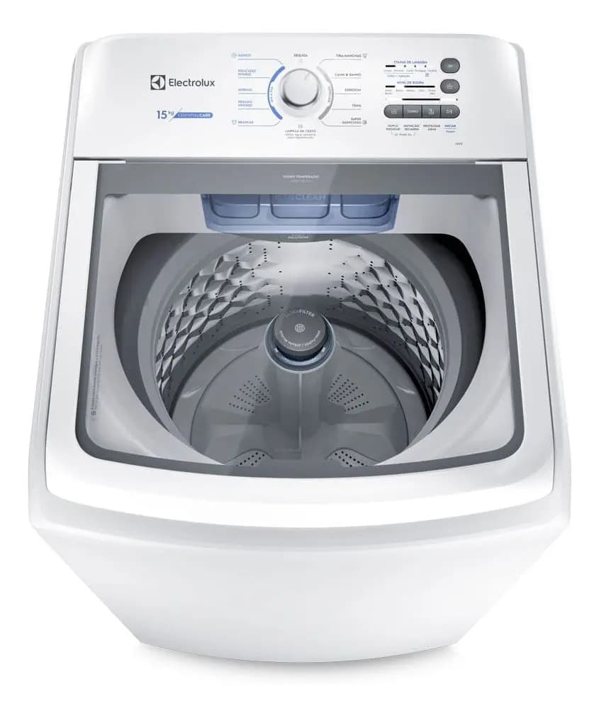 Máquina de Lavar Electrolux 15kg Branca Essential Care com Cesto Inox e Jet&Clean LED15 — imagem 4