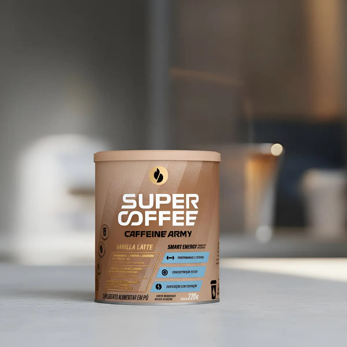 Supercoffee Vanilla Latte Caffeine Army, Suplemento de Energia em Pó com 220g — imagem 5