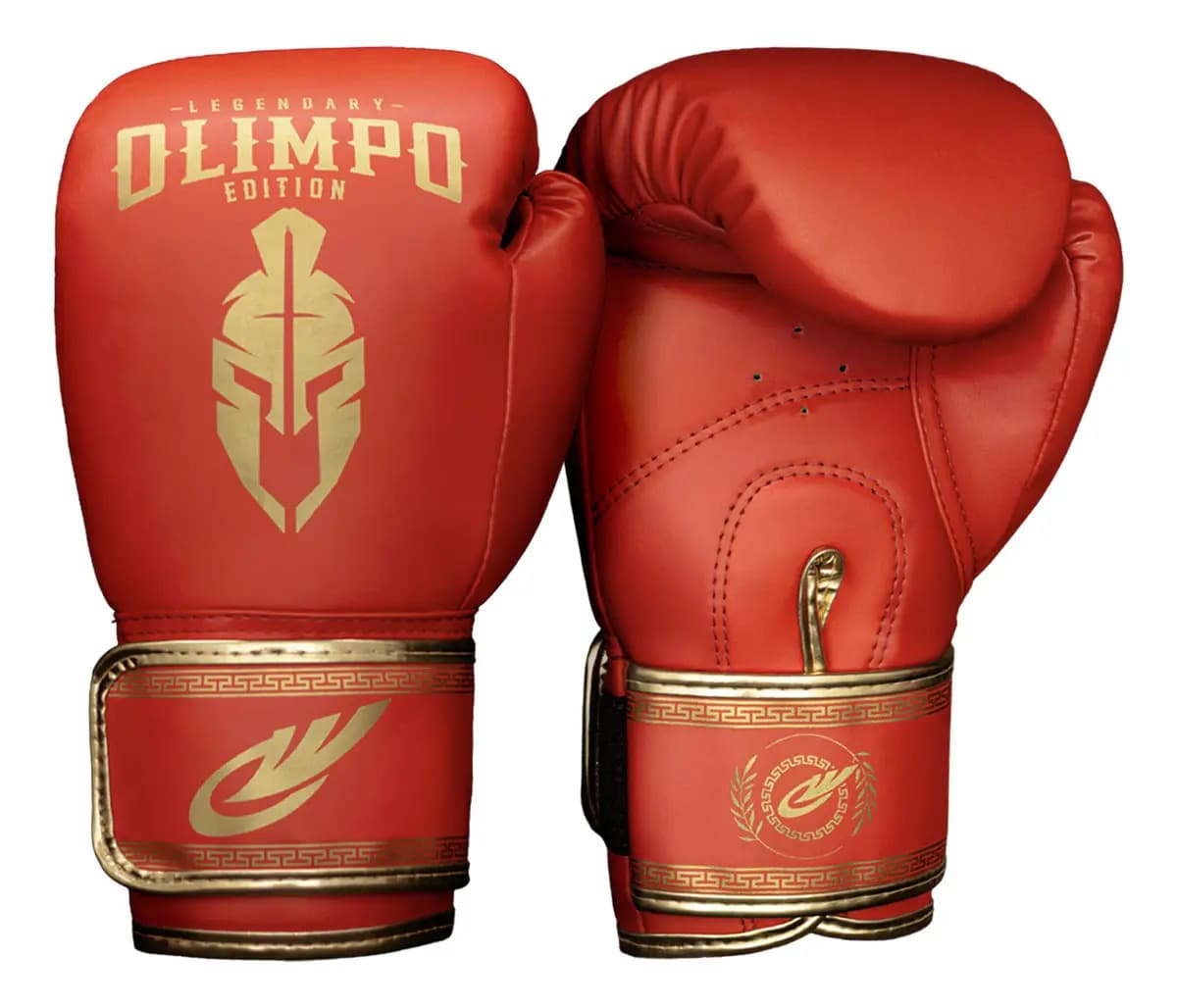 Luva De Boxe Muay Thai + Bandagem + Bucal + Case Kickboxing Cor Vermelho / Dourado Tamanho 10oz — imagem 2