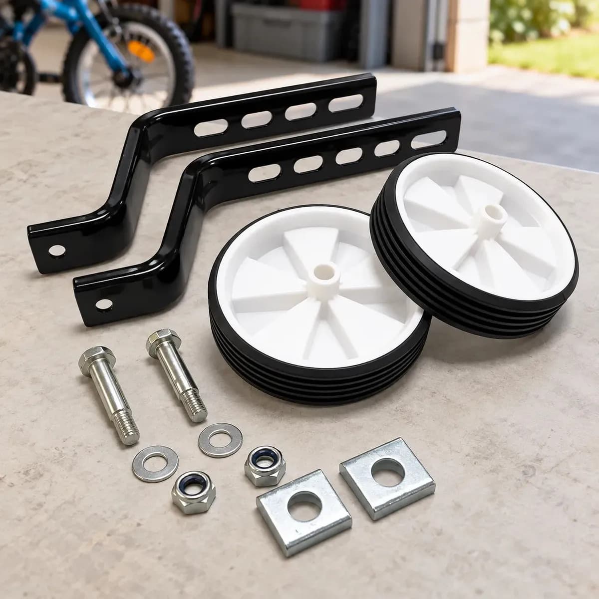 Rodinha Lateral Reforçada Para Bicicleta Infantil Aro 12 14 16 18 20 Aço Regulável Resistente — imagem 2