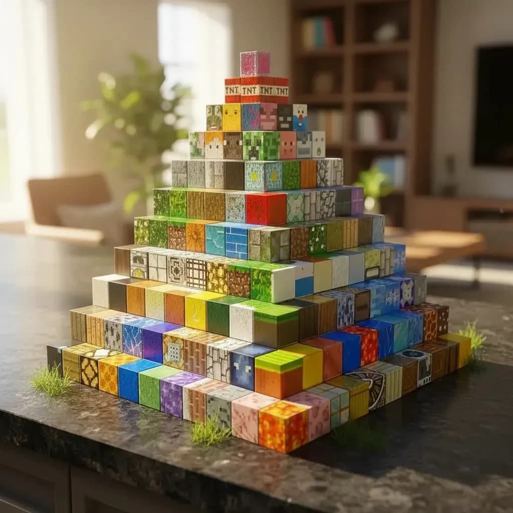 Kit 100 Peças Blocos Magnéticos Construção Minecraft Brinquedo Goufast — imagem 5