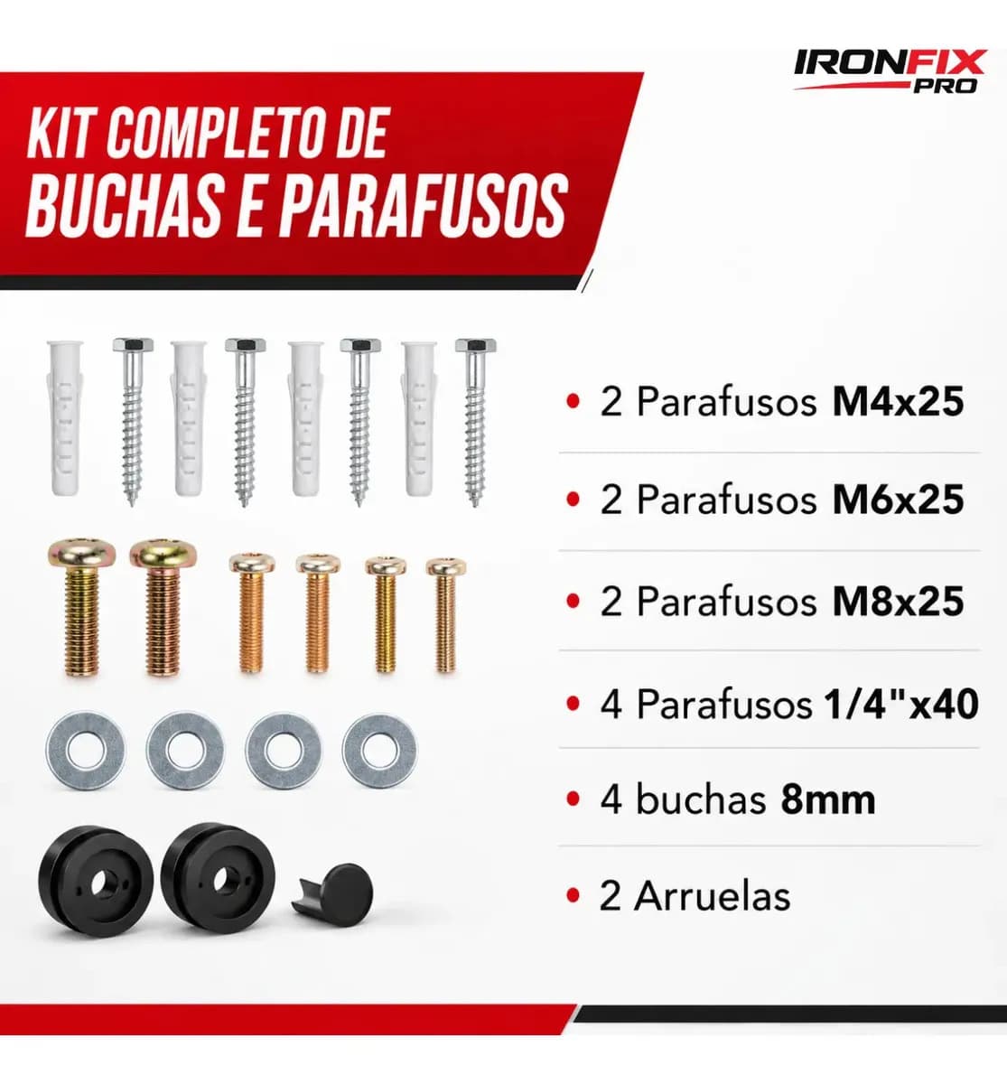 Suporte Tv Fixo Universal IRONFIX PRO Parede Painel Teto 10 24 32 43 50 55 60 75 100 Polegadas — imagem 5
