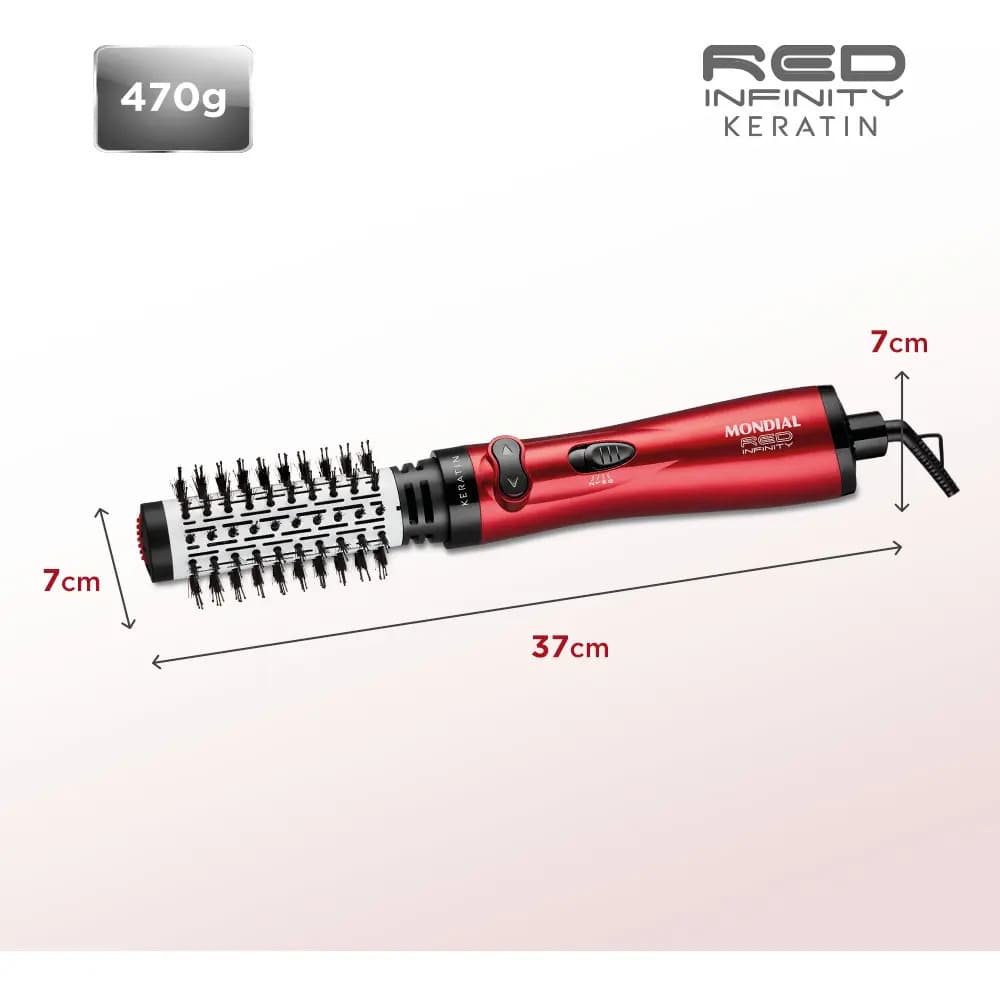 Escova Rotativa Infinity Keratin, Mondial, 1000W - ER-11-KR — imagem 4