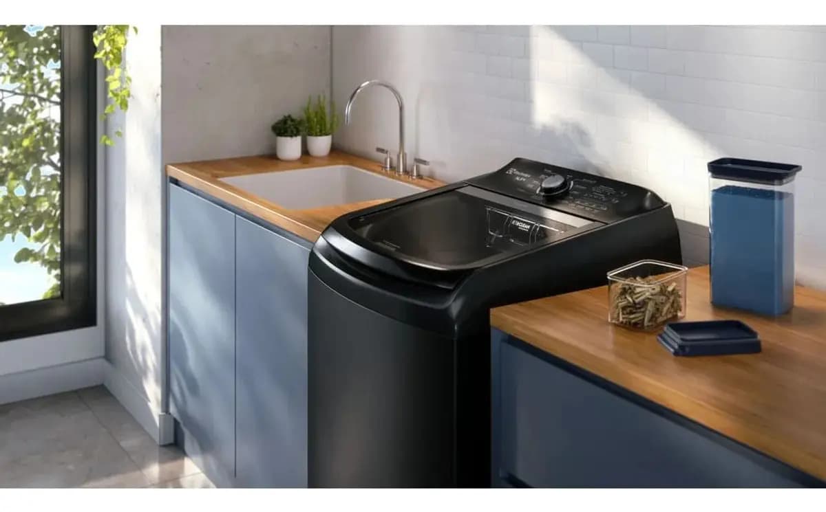 Máquina De Lavar Electrolux 14,5kg Cesto Inox Lep15 Preto — imagem 5