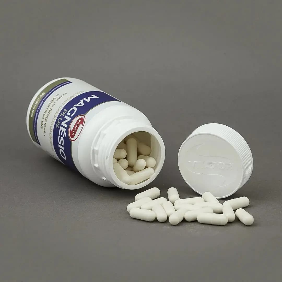 Bisglicinato De Magnésio Vitafor Magnésio Plus 90 Capsulas Sem Sabor — imagem 3