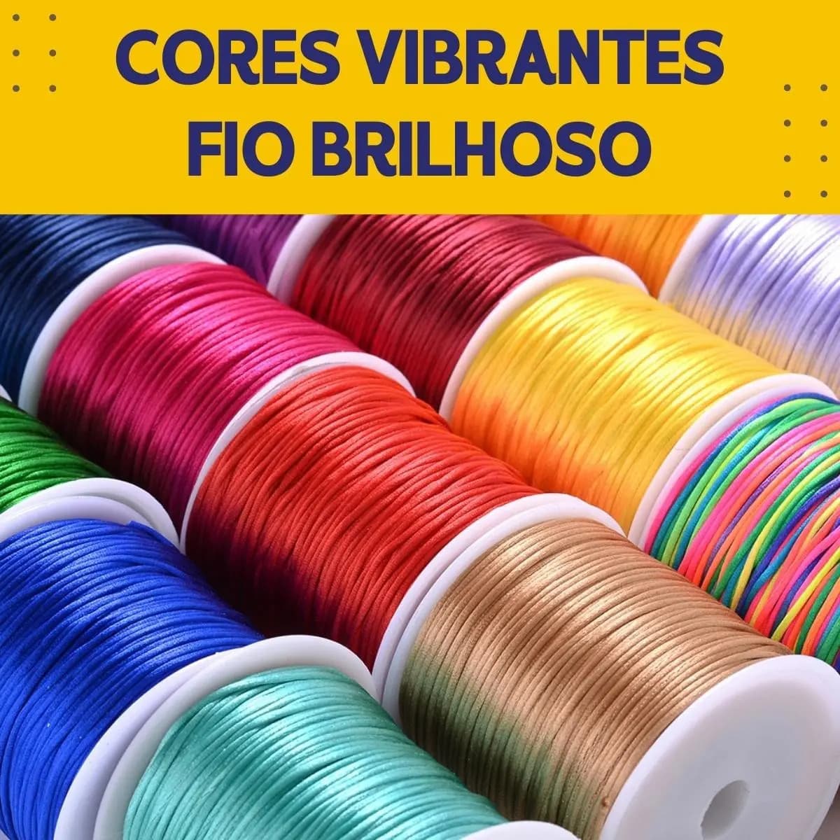 Fio De Seda - Cordão Rabo De Rato 2mm - Branco - Nybc Cor Branco (101) — imagem 3