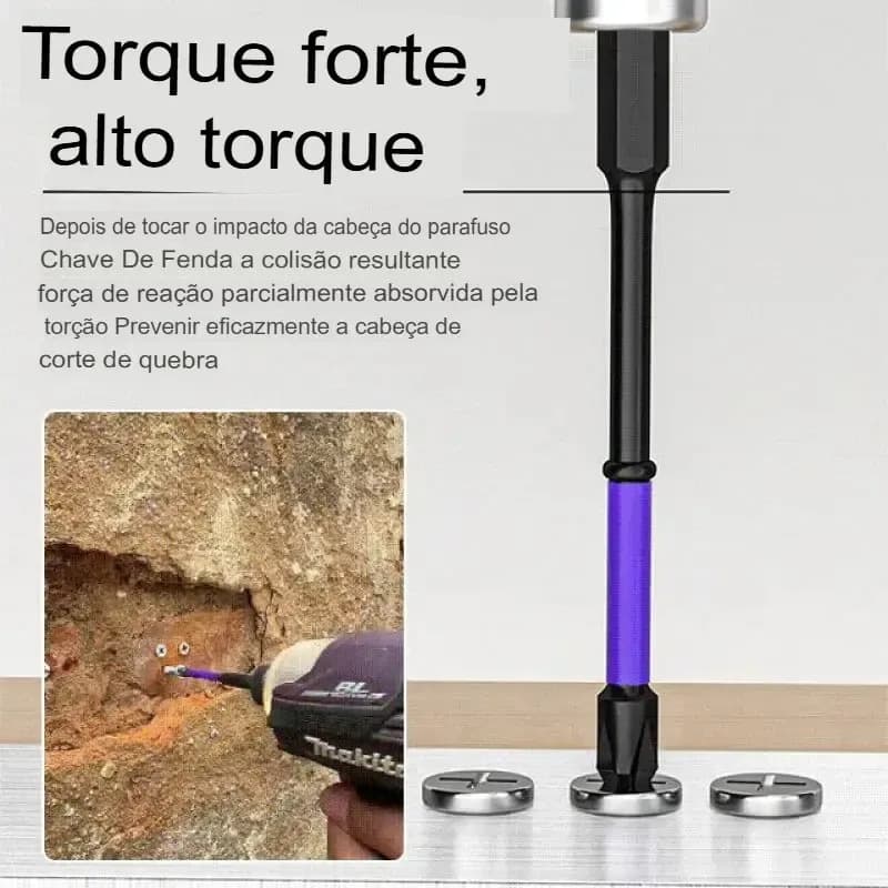 Kit 6 Pontas Bits Super Magnética Ponteira Ph2 Parafusadeira — imagem 6