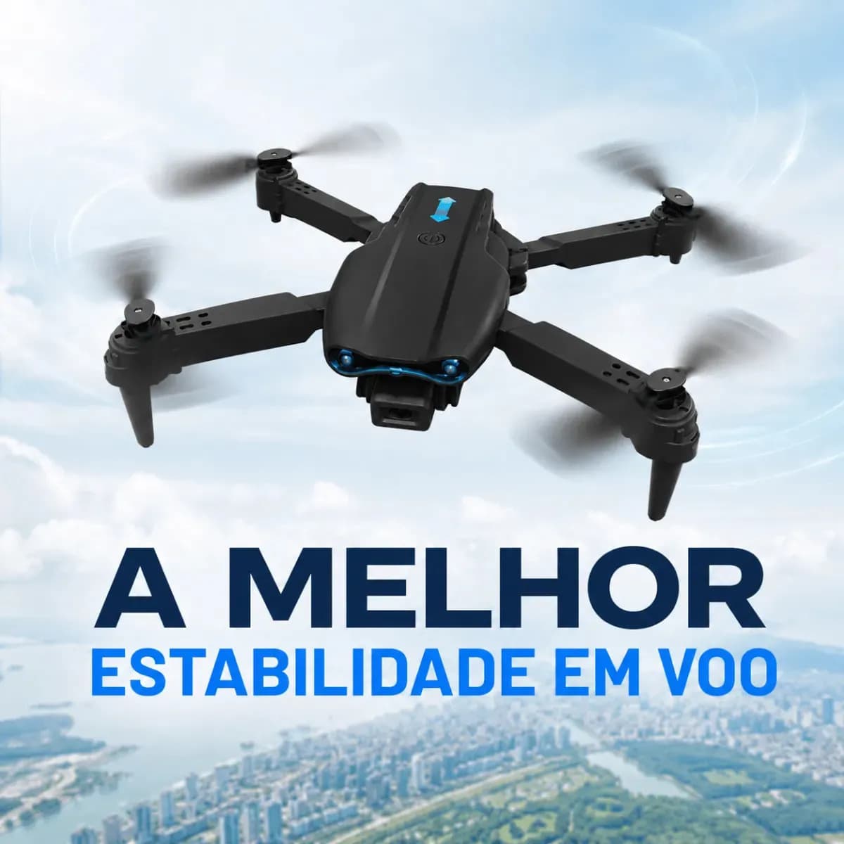 Drone E99 Câmera Dual 4k Sensor Obstaculos Manobras Com Controle Remoto Fpv Estabilidade Estavel 1 Bateria 10 minutos Preto — imagem 4