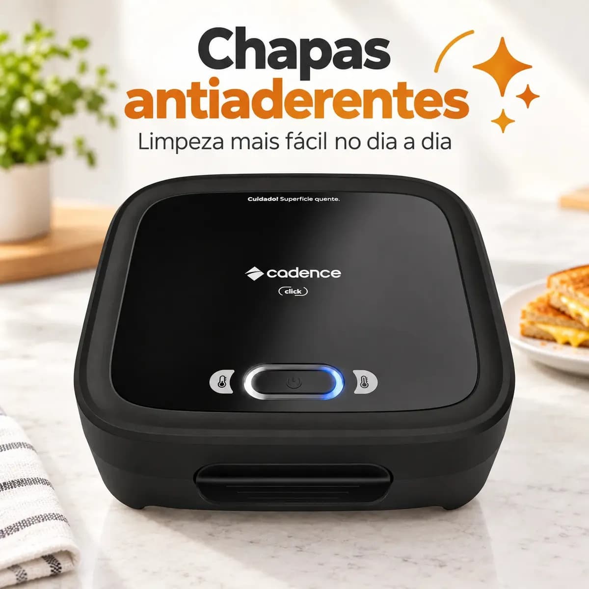 Sanduicheira Elétrica Cadence SAN400 Preta — imagem 6