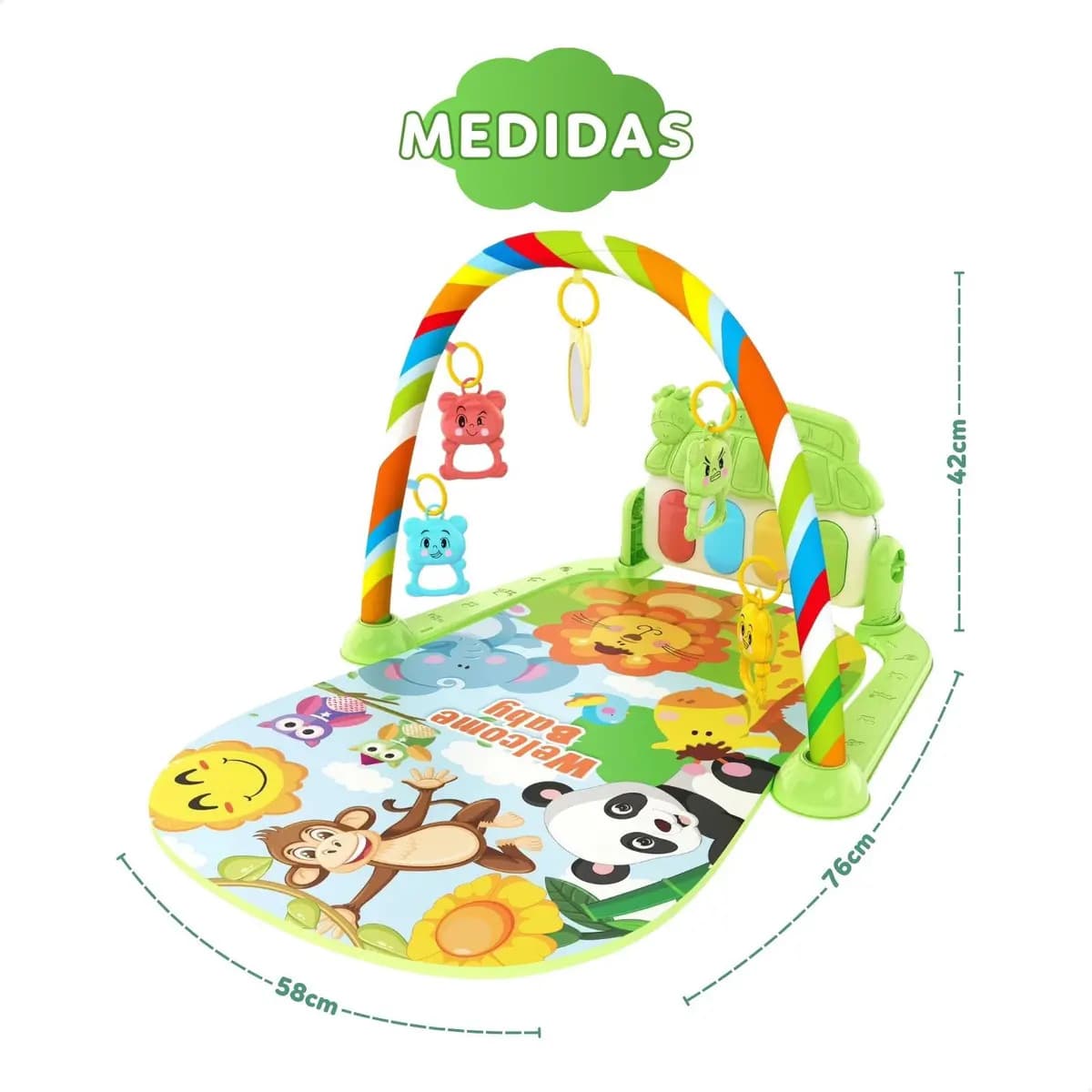 Tapete Infantil De Atividades Piano Musical Com Luz E Som — imagem 4