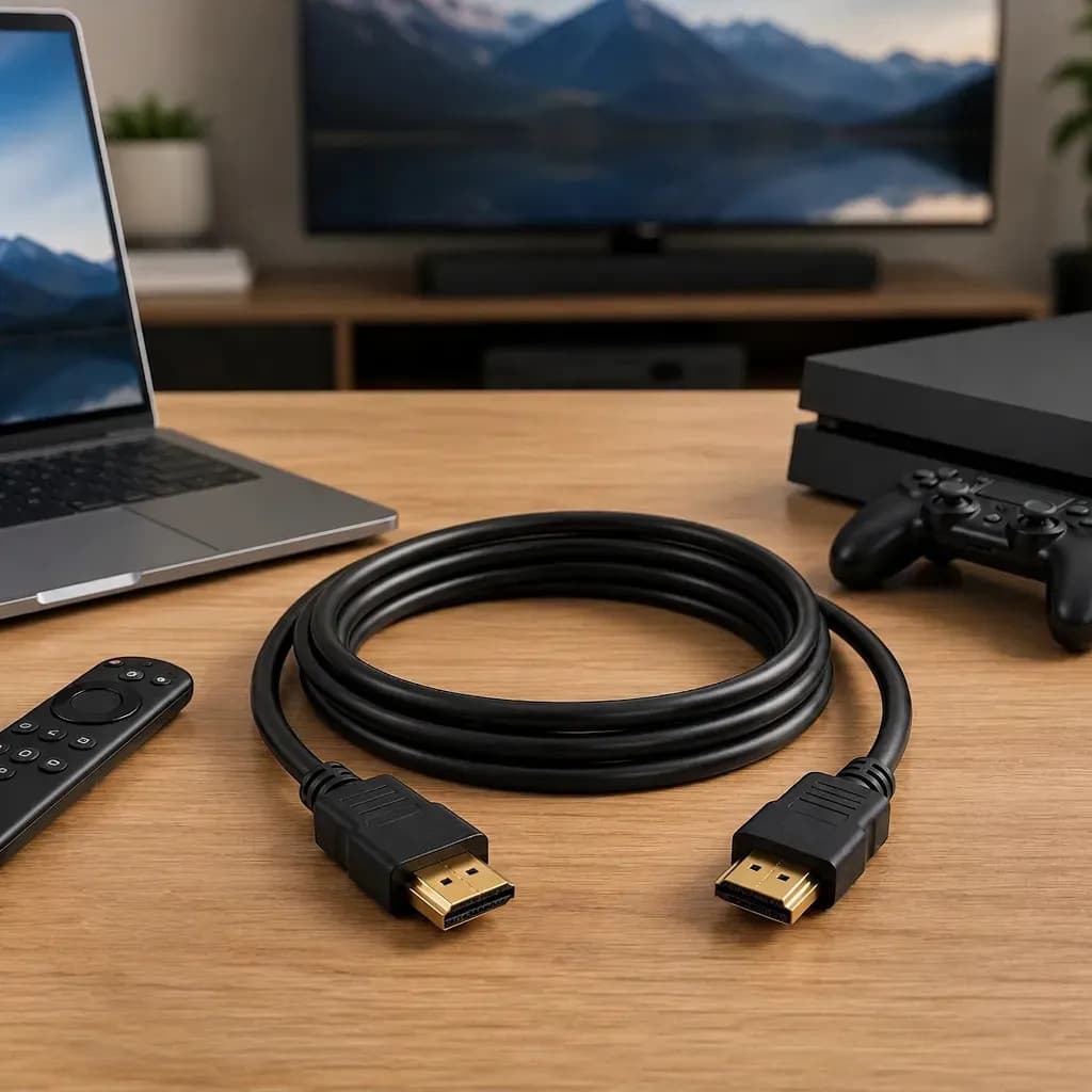 Cabo Hdmi 1m 2.0 4k Ultra Hd 18gbps 60hz Alta Velocidade Áudio E Vídeo Hdr Compatível Com Tv Box Monitor Notebook Pc Projetor Video Game Conector Revestido Blin — imagem 6