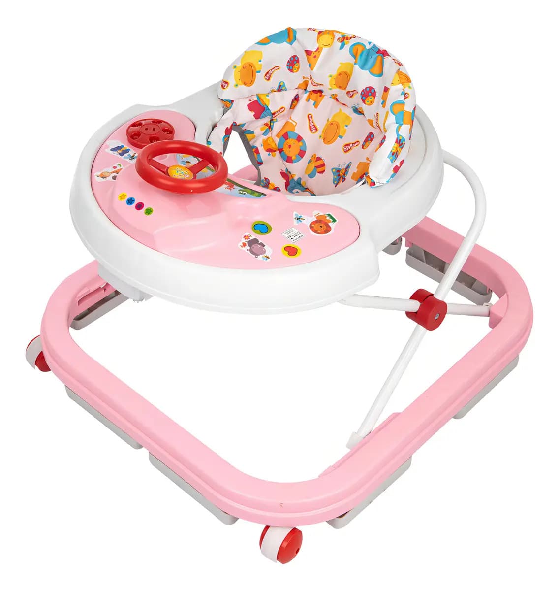 Andador Musical Para Bebe Infantil Seguro Com Trava Cor Rosa Bebê — imagem 5