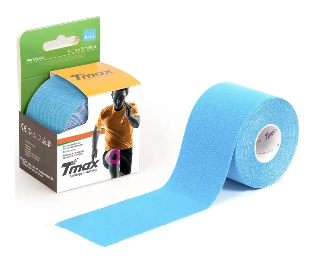 Fita Kinésio Tmax 5m X 5cm Azul Bioland