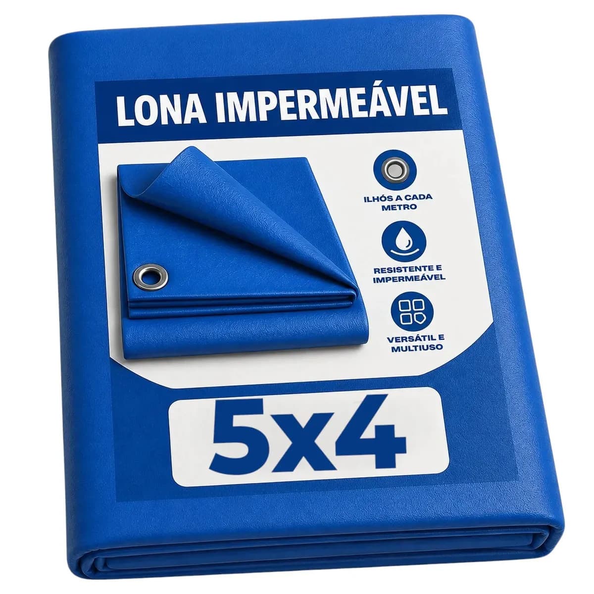 Lona Plástica Azul 5x4 Impermeável Reforçada Multiuso Proteção UV Com Ilhós Para Cobertura Piscina Telhado Camping Lonas Online