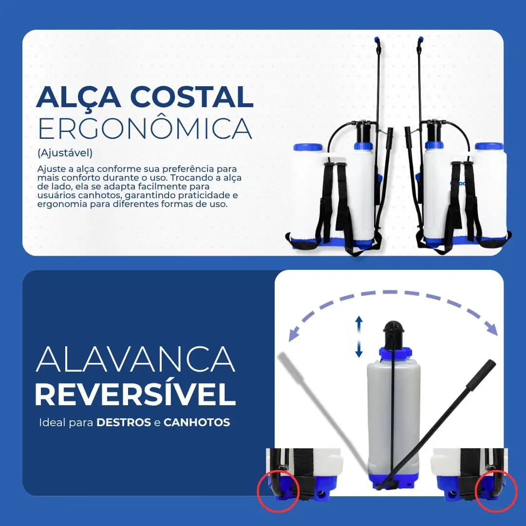 Pulverizador Manual Costal Agrícola 20 Litros Máquina Passar Veneno Insetos GJP200 GoodJob — imagem 6