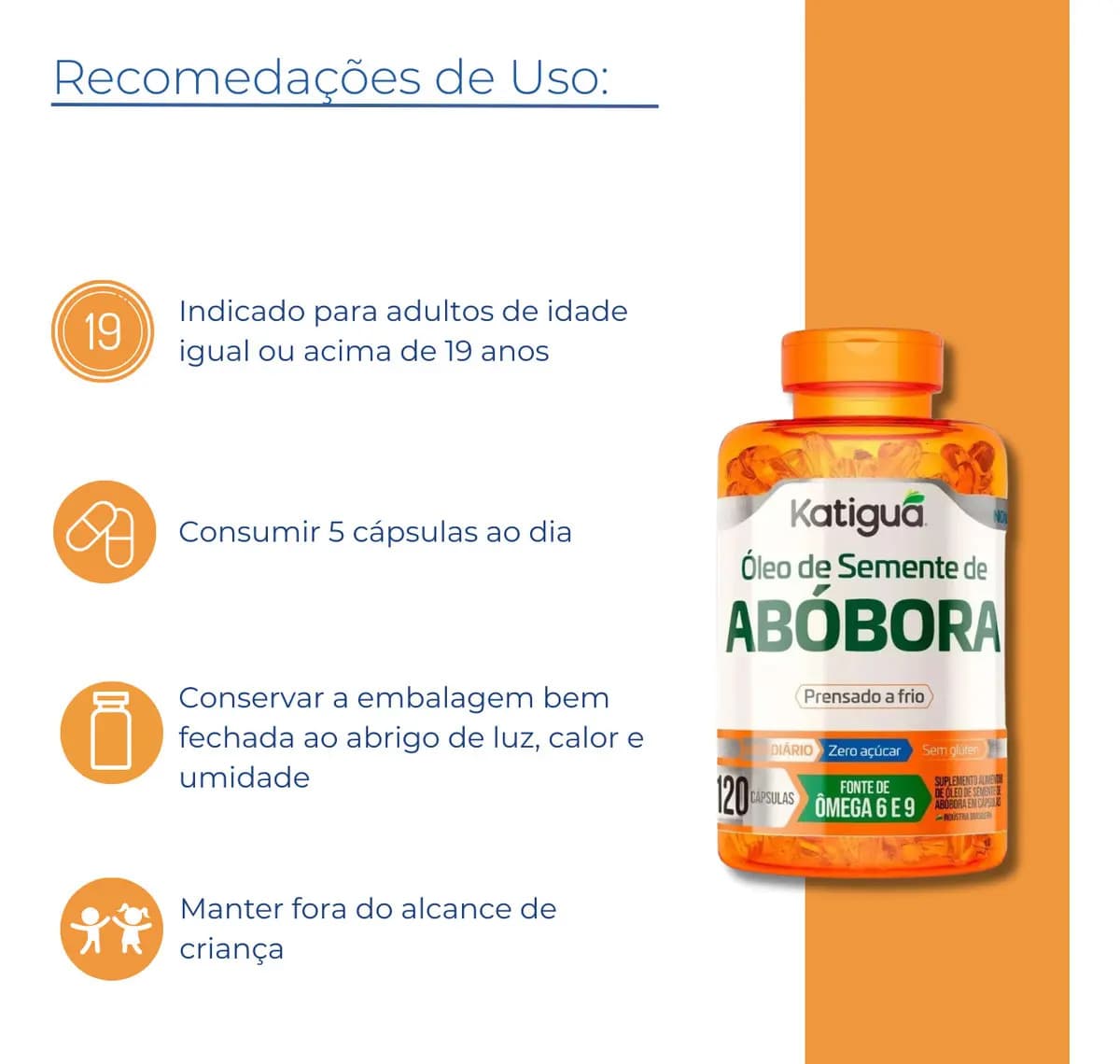 Óleo de Semente de Abóbora 120caps - Katiguá — imagem 2