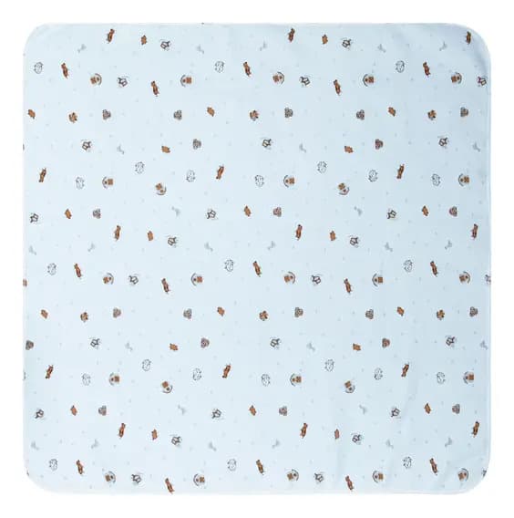 Kit 3 Cueiros Bebê Manta Estampado E Flanelado 80cm X 50cm Cor Menino Azul — imagem 3