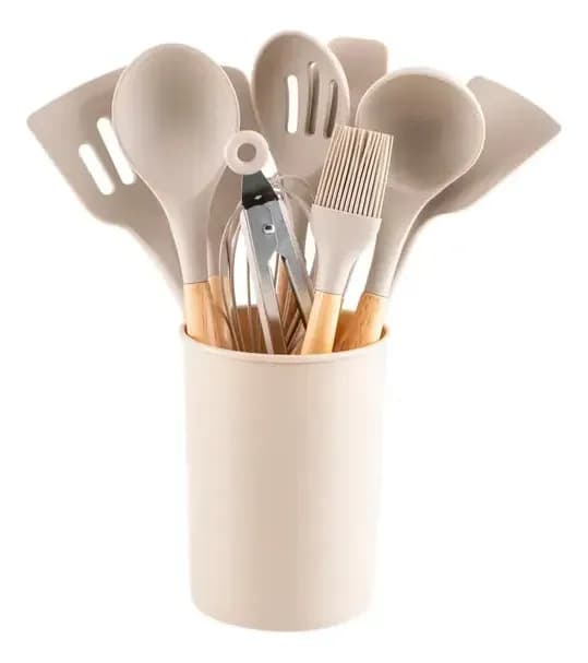 Kit Silicone Para Panelas Brinox - 12 Peças Madeira — imagem 4