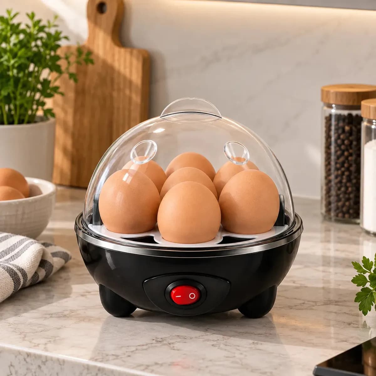 Cozedor de Ovos Eletrico Aparelho de cozimento a vapor EPS-1258 Epsilon Portátil Cor Preto — imagem 4