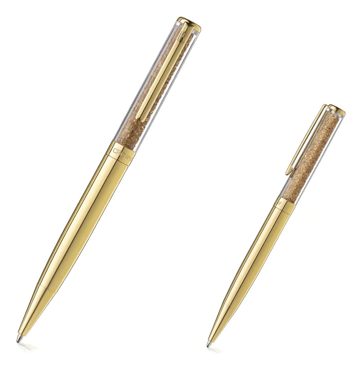 Caneta Crown Esferográfica Diamond Dourada Di11004o Cor da tinta Azul Cor do exterior Dourado — imagem 3