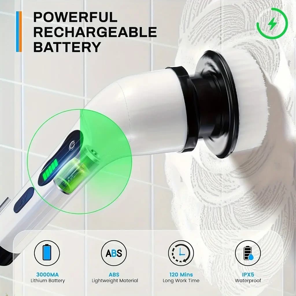 Escova Elétrica de Limpeza DeckCasa JY-6010 3000mAh 137 cm — imagem 4