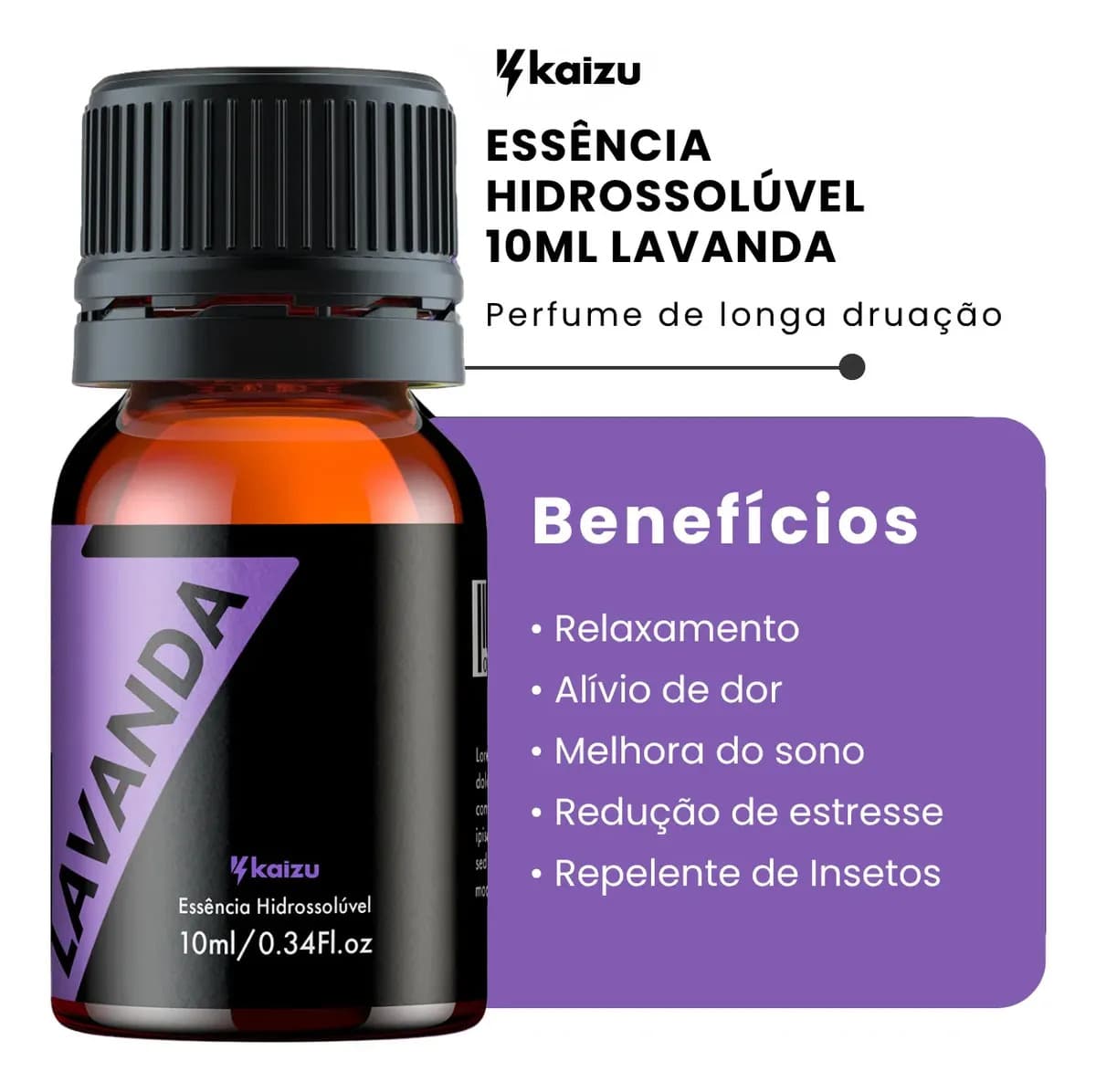 Difusor Aromatizador Elétrico Ultrassônico Kaizu de 130mL USB com Luz Noturna e Essência de Lavanda — imagem 2