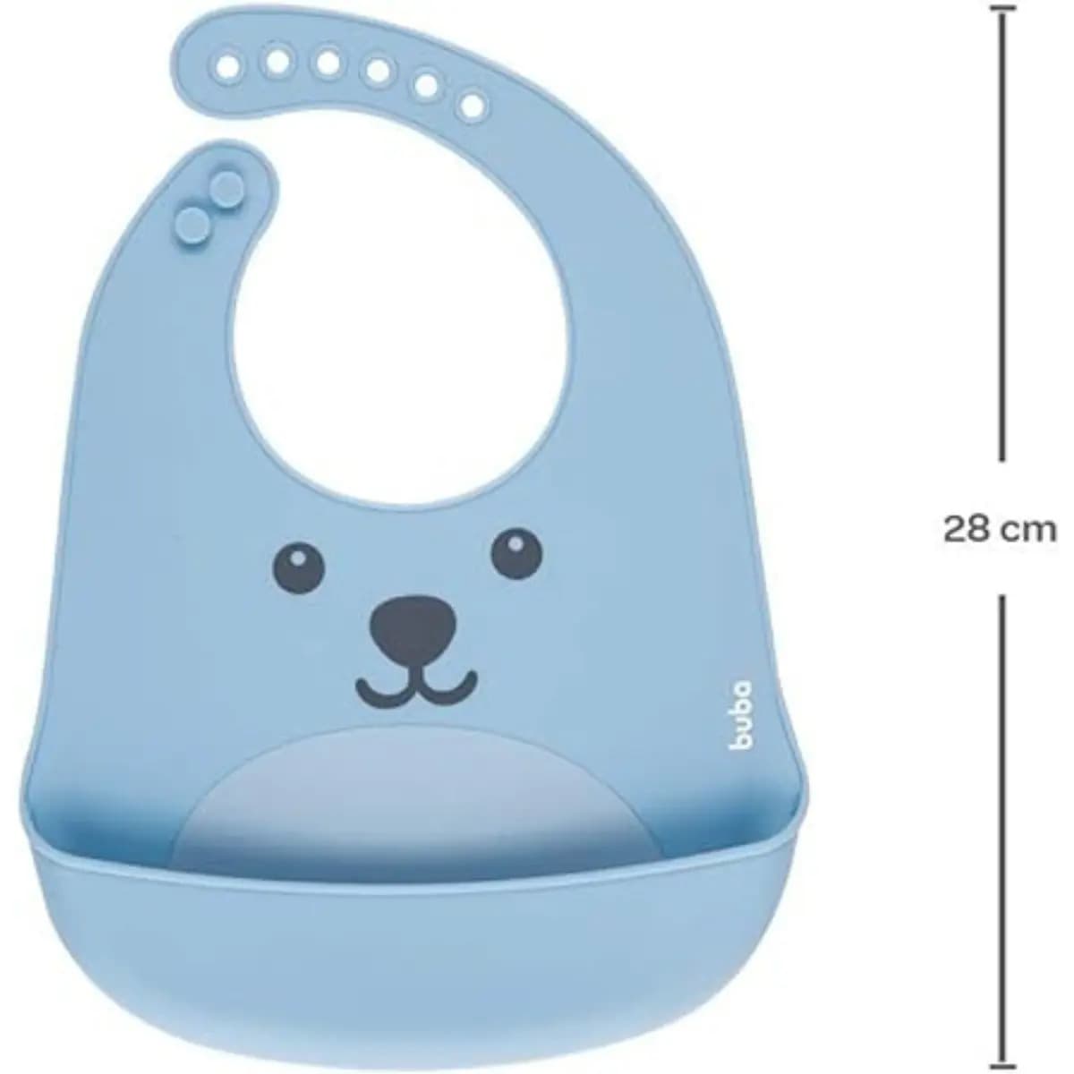 Babador De Silicone Gumy Com Pega Migalhas Azul Buba — imagem 3