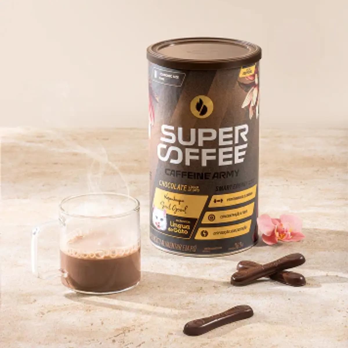 Supercoffe Chocolate Grande 220g Nova Formula 3. Sabor Língua De Gato — imagem 3