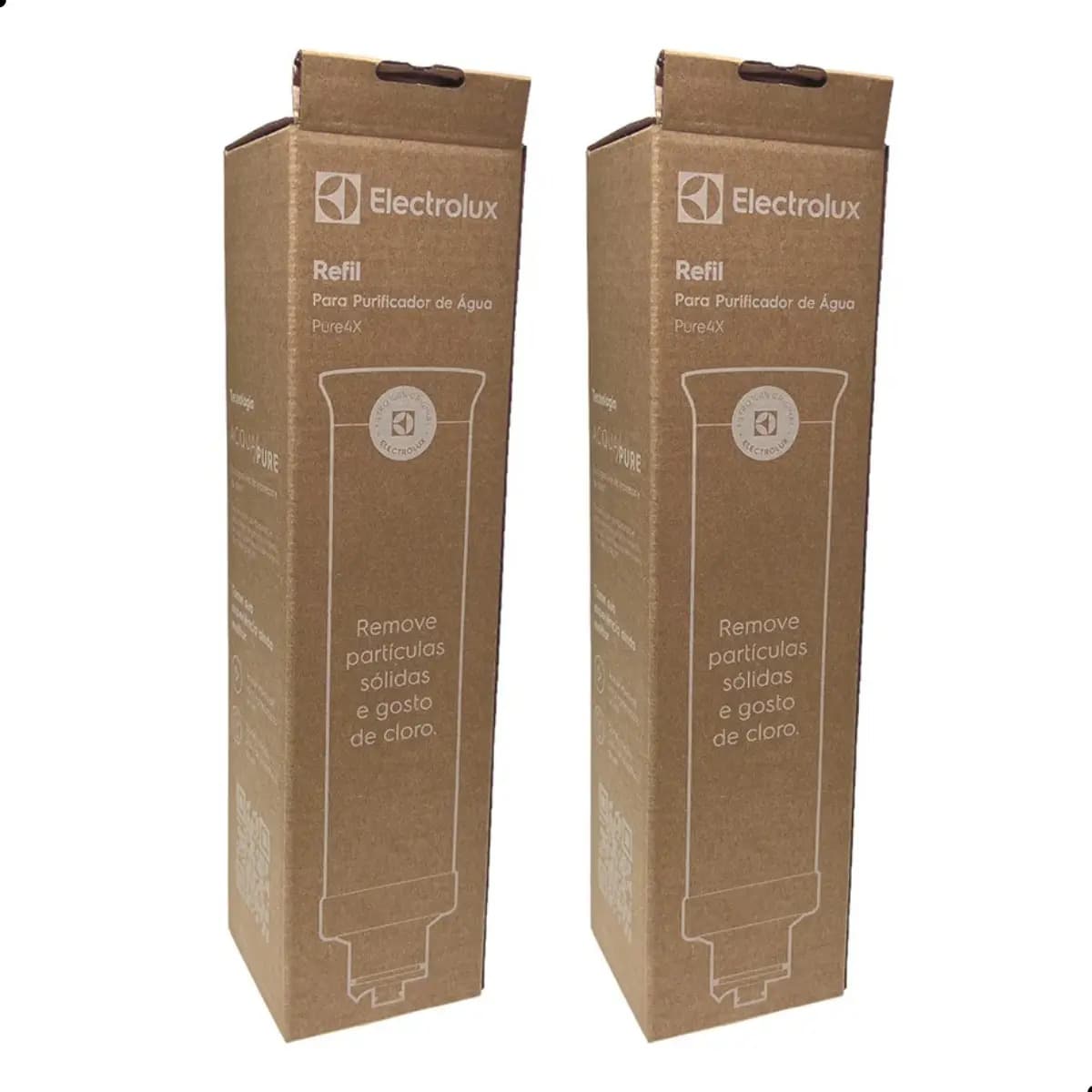 Kit 2 Refil De Água Acqua Pure Electrolux Pe12a Pe12b Pe12g PC01X, Cor Marrom-claro — imagem 4
