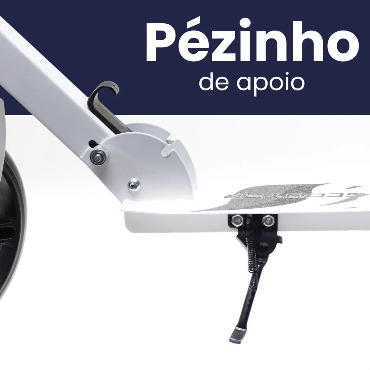 Atentu patinete infantil menina menino adulto adolescente dobrável cor branco — imagem 4