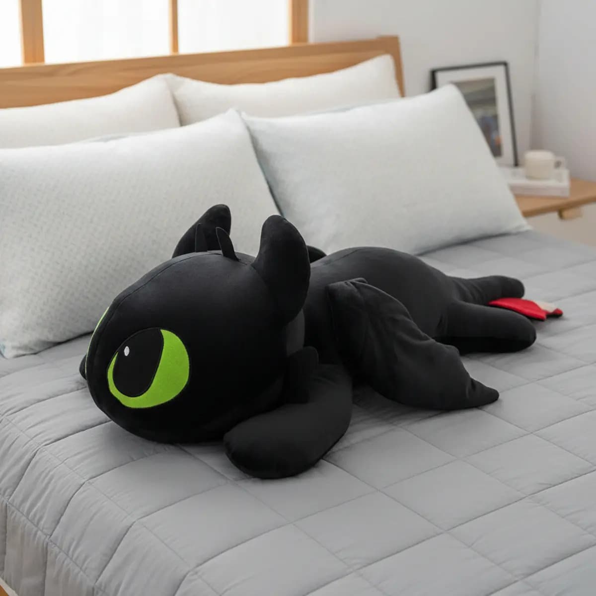 Pelúcia Banguela Fúria da Noite 100cm de Satin Preto para Abraçar — imagem 2