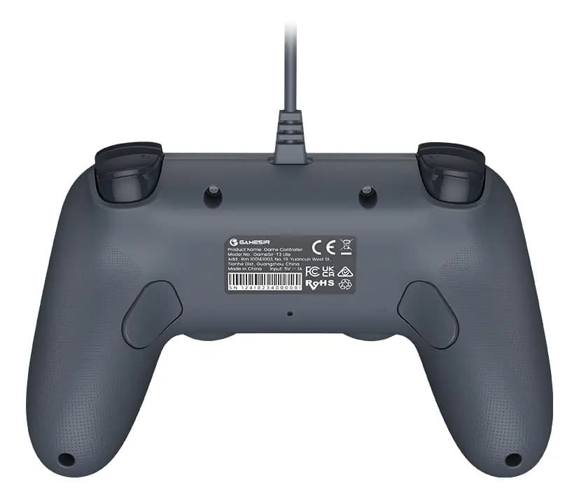 Controle Gamesir Tegenaria T3 Lite Com Fio Para Pc Switch Android Ios Steam Celular Hall Effect Usb Design Ergonômico Cinza — imagem 2