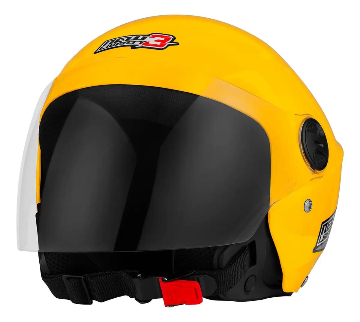 Capacete Moto Aberto Pro Tork New Liberty Three Amarelo Tamanho 56 Desenho Solid Viseira Cristal — imagem 6