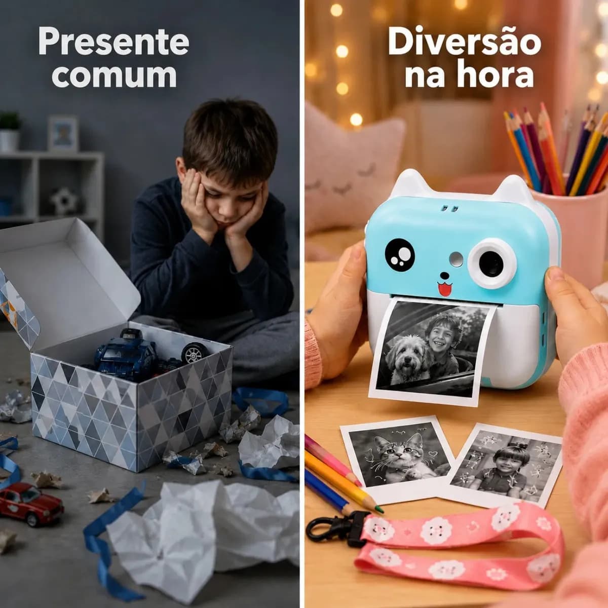 Câmera Infantil Instantânea Full Hd Fotos Jogos Divertidos Cor Azul — imagem 3