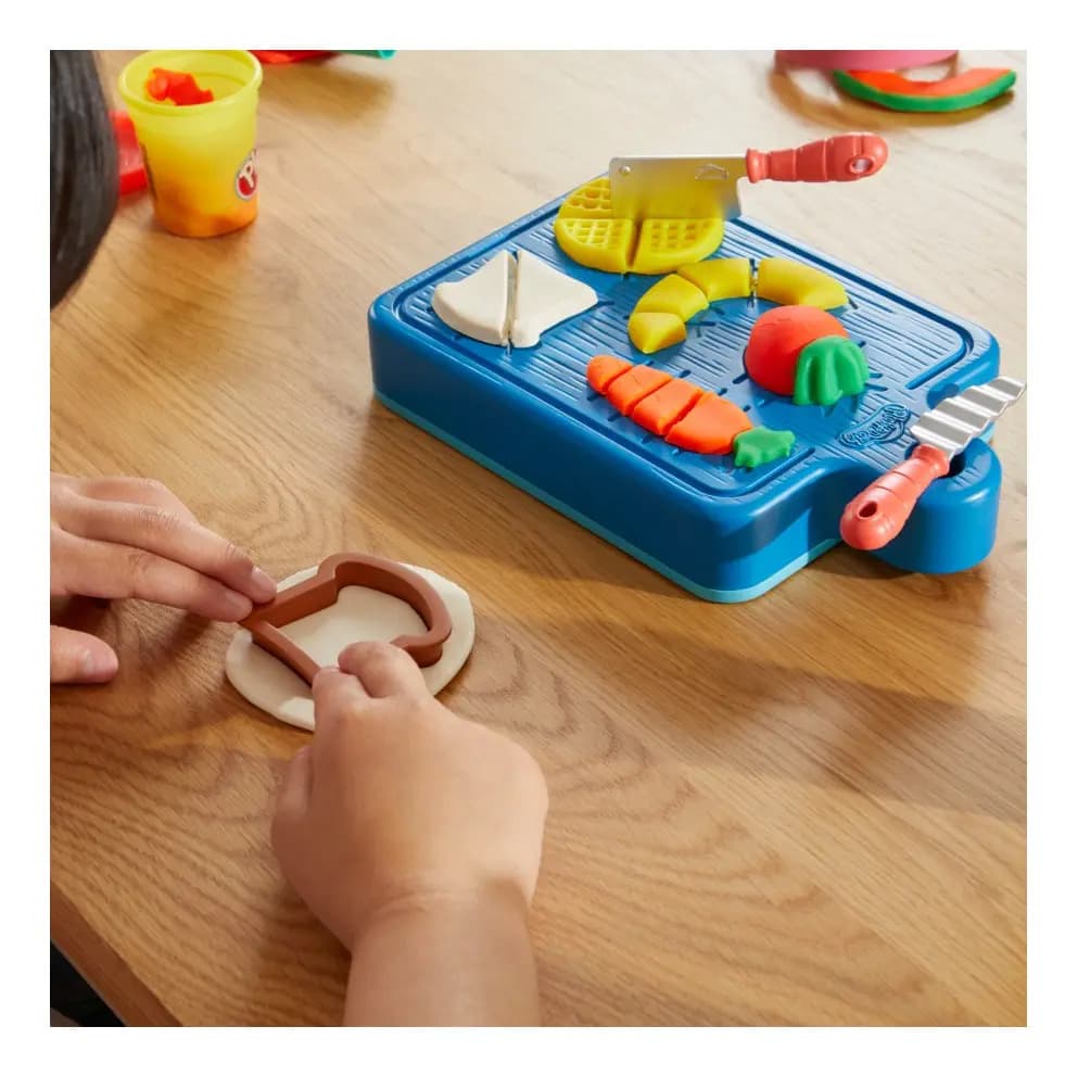 Conjunto Play-doh Pequenos Chefs Starter Branco Vermelho Verde Laranja E Amarelo — imagem 3