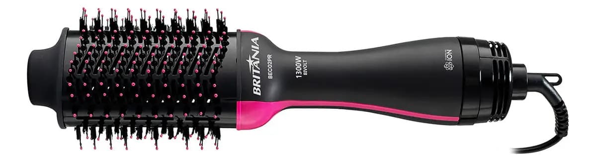 Britânia Escova Secadora Bec02pr 4 Em 1 1300w Cor Preto e Rosa — imagem 2