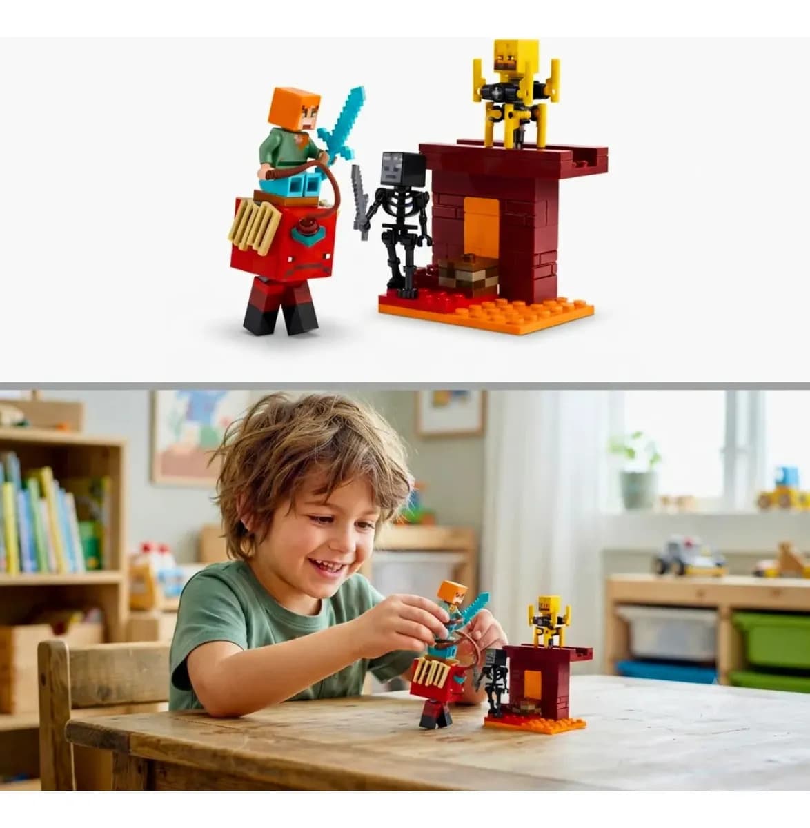 LEGO Minecraft - A Batalha da Lava no Nether - 99 Peças - 21266 — imagem 2