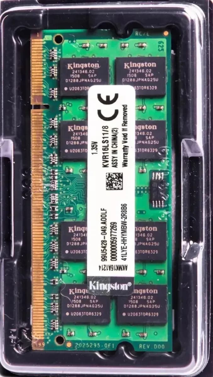 Memória Kingston Ddr3l 8gb 1600 Mhz Cor Verde — imagem 3