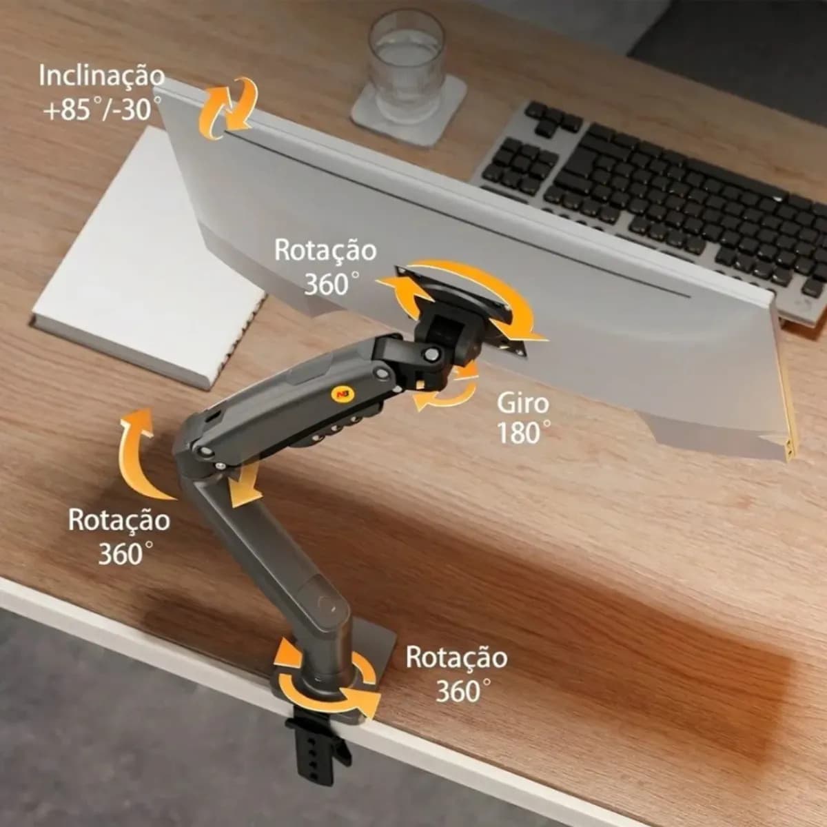 Suporte De Mesa Para Tv/monitor De 17 Até 30 Preto Nb F80 — imagem 6