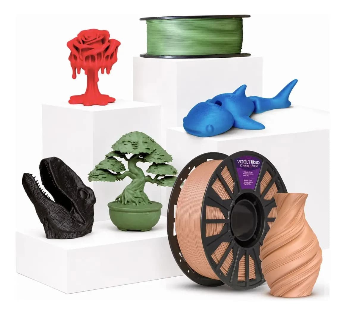 Filamento PLA Grafite Velvet Aveludado 1Kg Voolt3D Premium Alta Velocidade High Speed Para Imprimir Peças 3D Acabamento Aveludado Modelos Enfeites e Decoração N — imagem 3