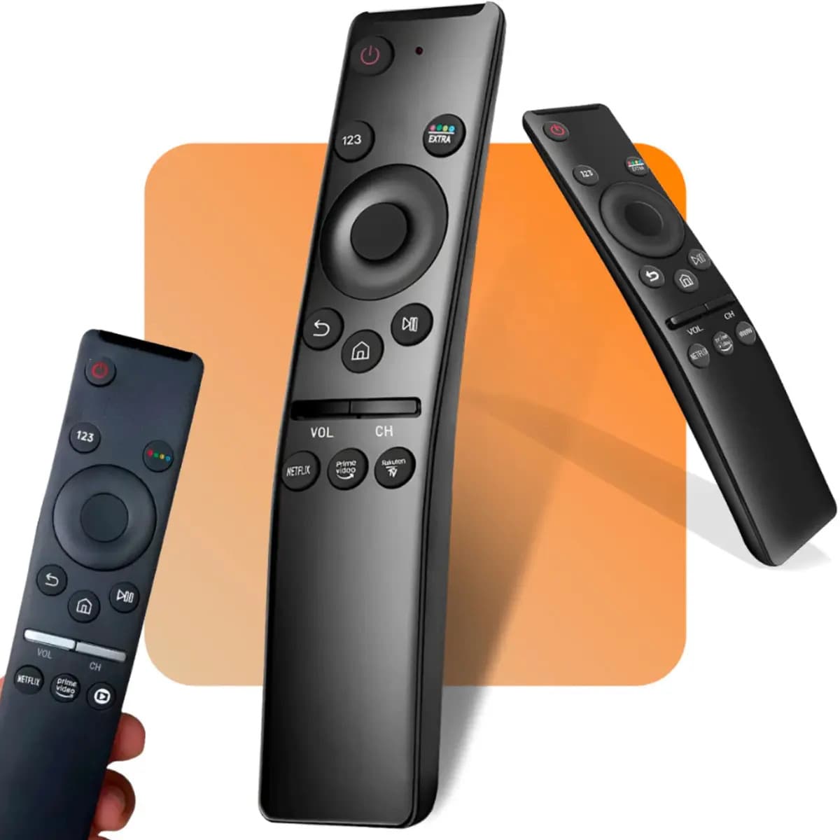 Controle Remoto Para Smart TV Samsung 4k Com Pilhas E Teclas Netflix Prime Video GloboPlay Preto — imagem 5