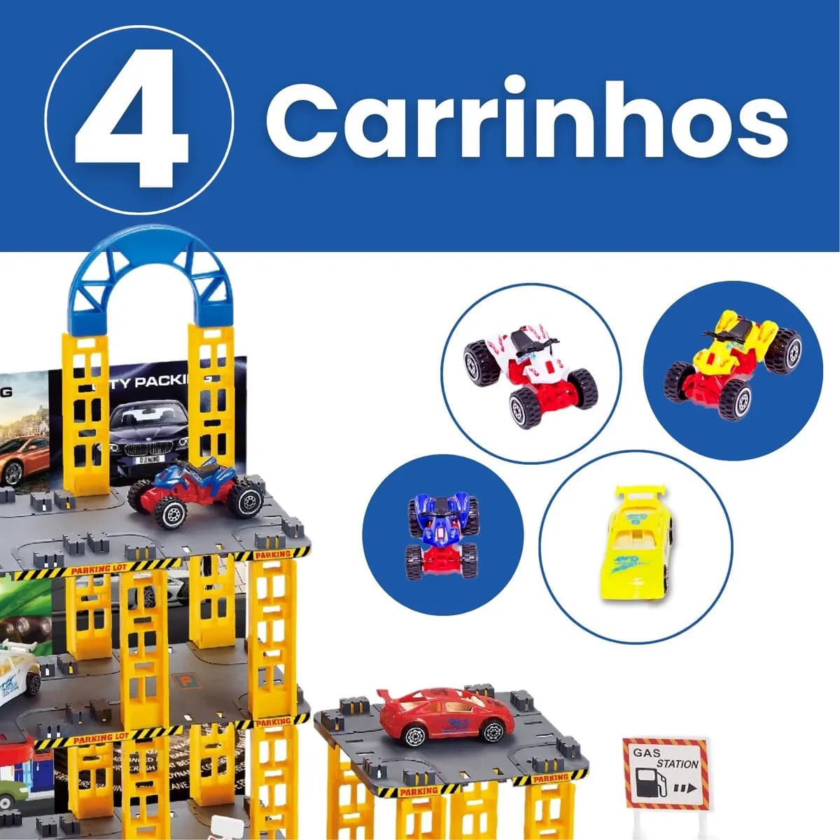 Pista De Carrinhos Brinquedo Infantil Corrida Lava Rápido Colorido — imagem 4