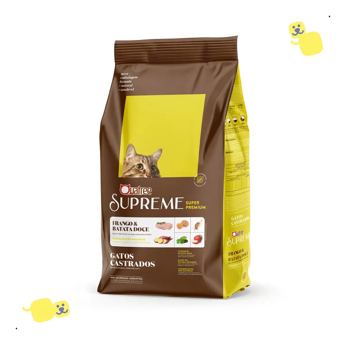 Ração Quatree Supreme Gatos Castrados Frango E Batata Doce 10,1 kg — imagem 5