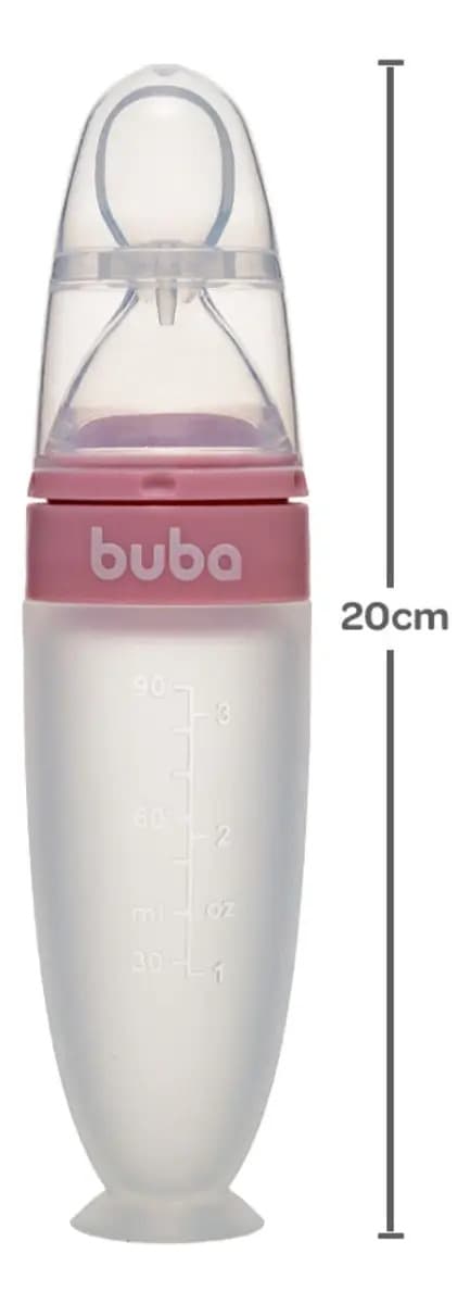 Colher Dosadora De Silicone Com Ventosa E Tampa Rosa Buba — imagem 3