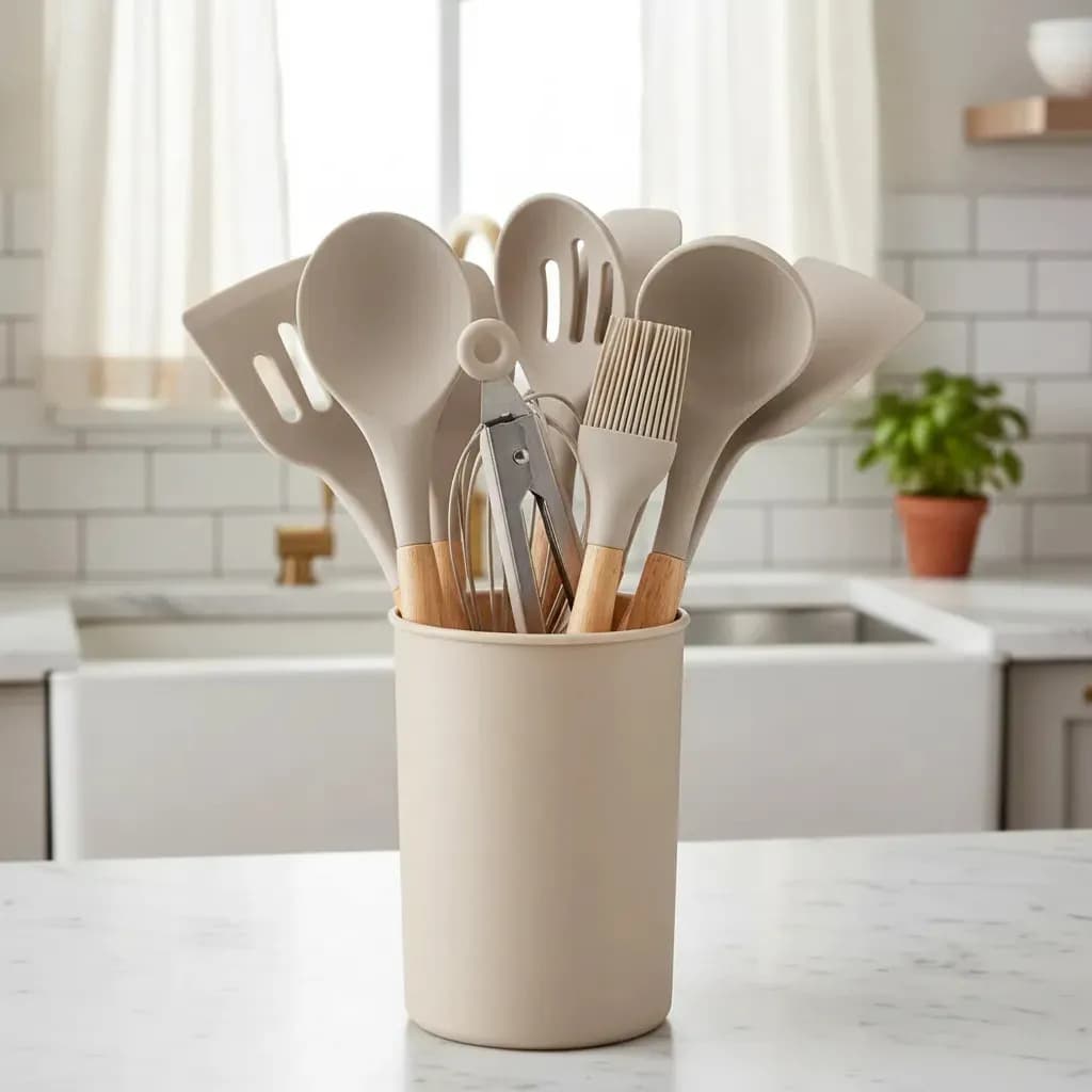 Kit Silicone Para Panelas Brinox - 12 Peças Madeira — imagem 2